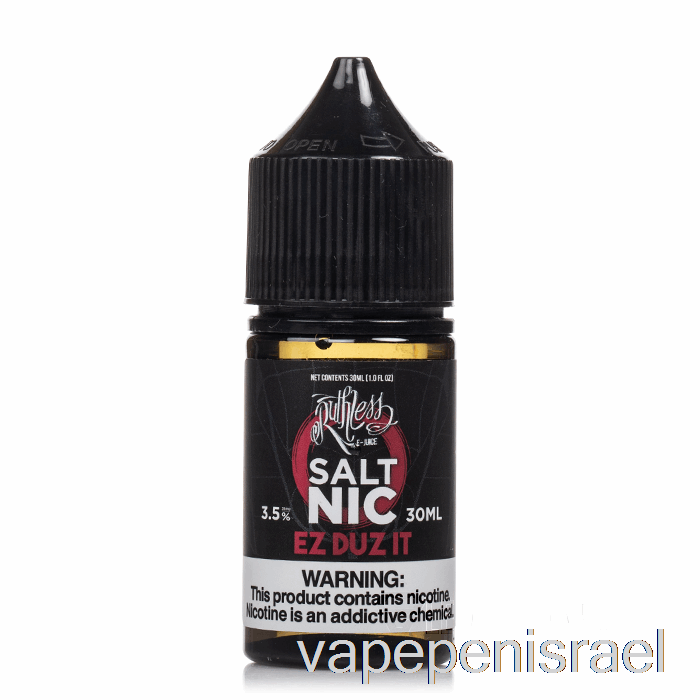 חד פעמי Vape Israel Ez Duz It - מלח חסר רחמים - 30 מ"ל 20 מ"ג